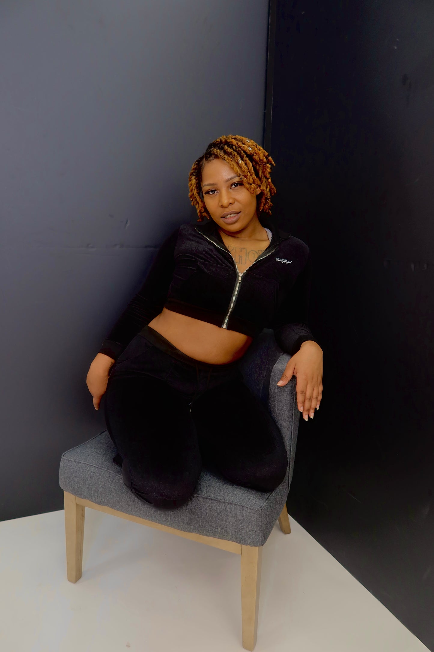 Too Cute To Sweat Suit (Black)