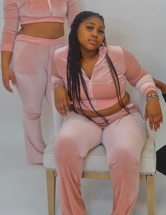 Too Cute To Sweat Suit (Pink)